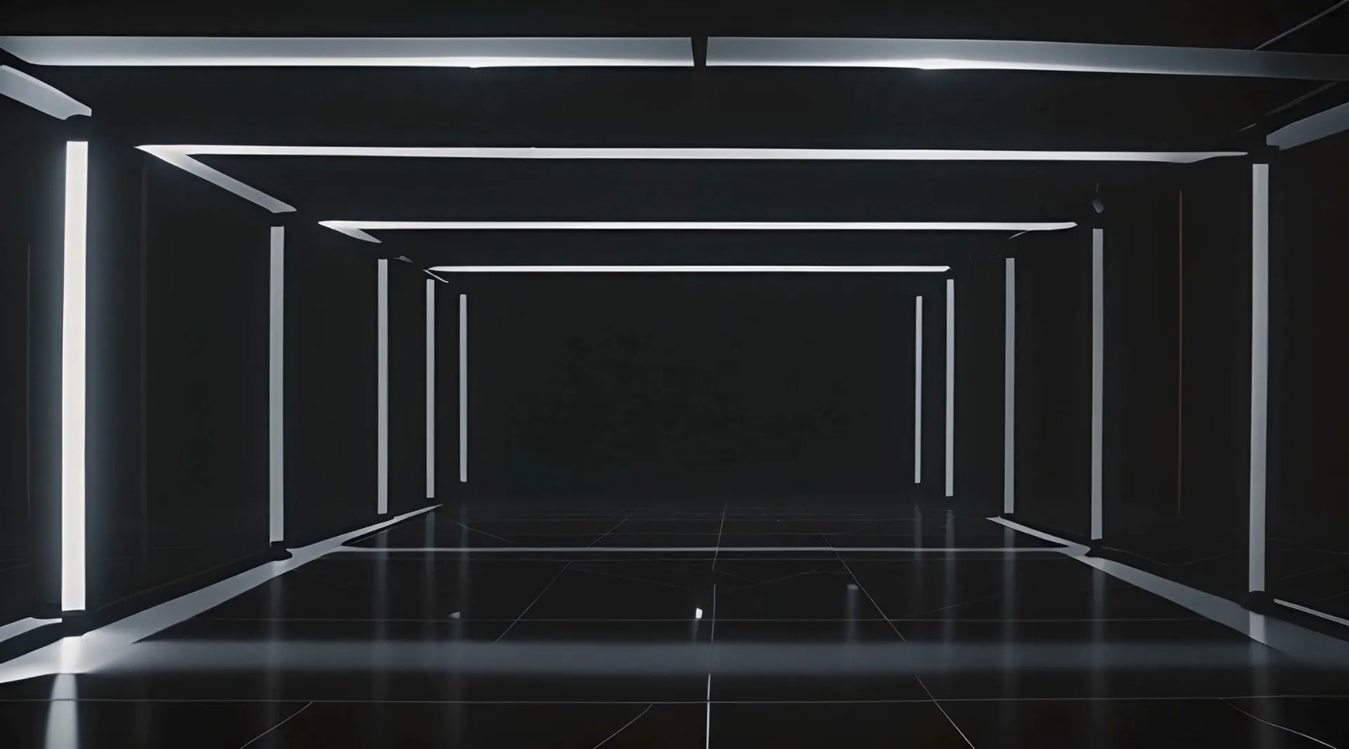 Modern Neon Light Hallway Video